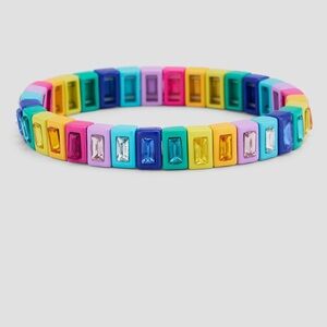Colorblock Medium Stretch Rainbow bracelets